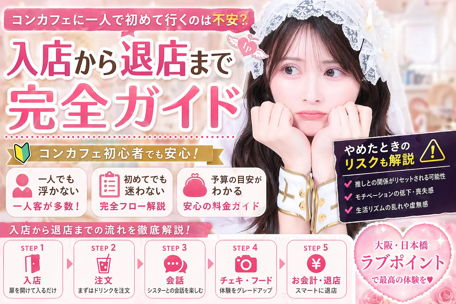 コンカフェに一人で初めて行くのは不安？ 入店から退店まで完全ガイド